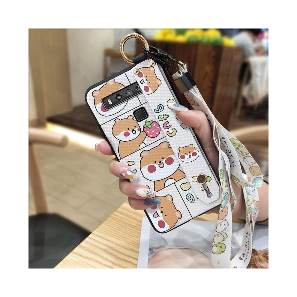 Phone Case Compatible With Tcl 10 5G Uw Â Shockproof, Dirt-Resistant, Cartoon Design With Ring, Kickstand, Wrist Strap & Anti-Dust 9399596244624