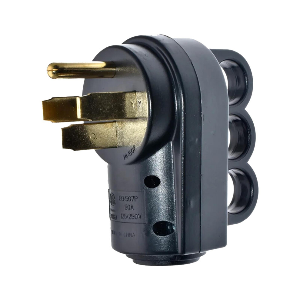 50 Amp Male Rv Replacement Plug For Trailer Nema 14-50P With Easy To Grip 9399596245102