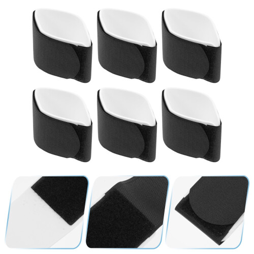 Black Nylon Snowboard Bindings Set 6-Piece