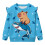 Kids Ruffle Long Sleeve Sweatshirt Shark Capybara Design 1