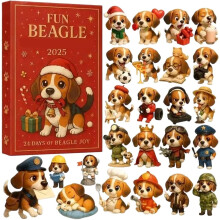 Beagle Dog Advent Calendar Christmas Tree Decor 24 Days