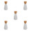 5Pcs White Manual Pepper Grinder Portable Kitchen Spice Mill with Lid 4