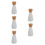 5Pcs White Manual Pepper Grinder Portable Kitchen Spice Mill with Lid 6