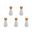 5Pcs White Manual Pepper Grinder Portable Kitchen Spice Mill with Lid 8