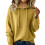 Women's Hooded Long Sleeve Sweater - Polyester Blend 1