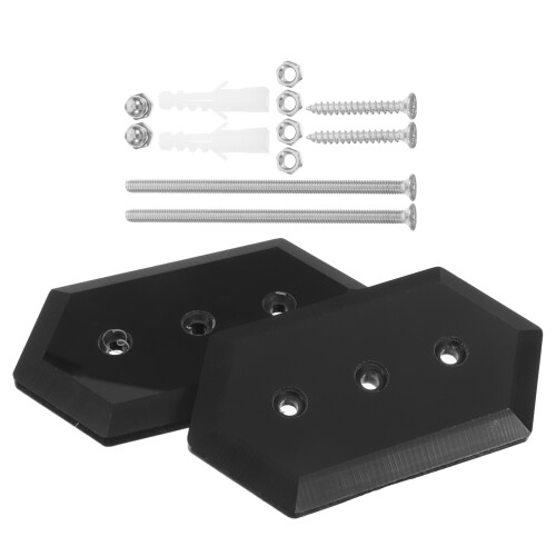 4Pcs Black Acrylic Longboard Wall Rack with Easy Installation 1