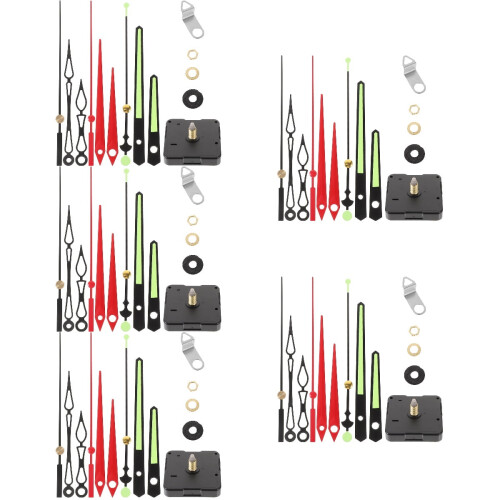 5 Sets Clock Mechanism Replacement Long Shaft Motors Movement