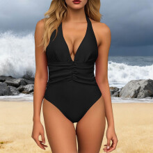 Women's one-piece padded swimsuit backless slim fit