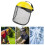 with Visor, Protective for Mower Forestry Logging, Yellow Caps 3