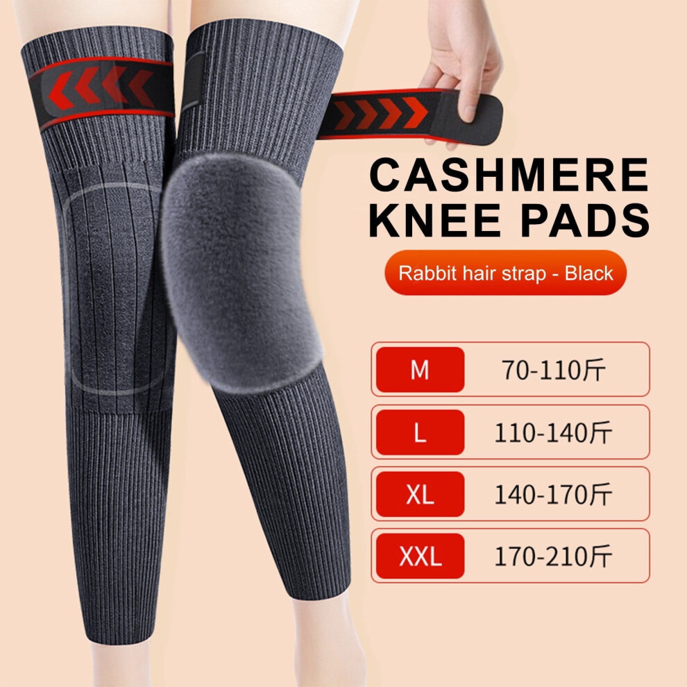 Zonao Lengthen Women Warm Knee Brace Pads-Winter Warm Knee Sleeves Breathable Elastic Knee Warmers 9362892421495