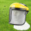 with Visor, Protective for Mower Forestry Logging, Yellow Caps 7