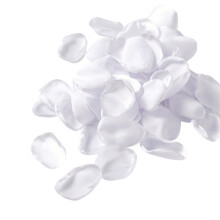 White Plastic Rose Petals for Decor 200 pcs