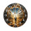 Modern Mute Wall Clock with Artistic Time Cycle Pattern – Battery Powered, Compatible with Home/Office/Bedroom/Classroom 1