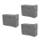 3Pcs Durable Grey Sewing Machine Covers Oxford Cloth with Side Storage 6