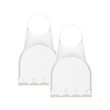 Raindrops Laundry Detergent Cup Holder for Home Use Plastic White Color 2 Pieces Fits Most Sizes