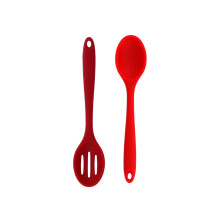 2-Pack Silicone Spoons, 7.95" Heat-Resistant Nonstick Mixing & Serving Spoons for Kitchen/Cooking/Baking – Compatible with All Cookware