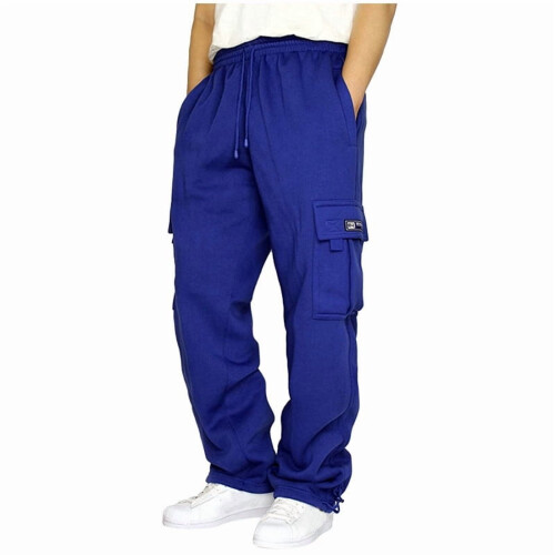 Men's Cargo Pants - Loose-fitting, heavy cotton overalls with adjustable ankle drawstrings