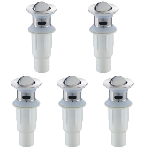 5Pièces Bouchons D’évier Acier Inox Argent Design Pour Maison 1