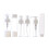 24Pcs White Portable Spray Bottles Durable Toiletry Storage Set 9