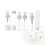 24Pcs White Portable Spray Bottles Durable Toiletry Storage Set 10