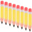 32Pcs Durable PVC Inflatable Pencil Party Decorations Yellow Classroom 2