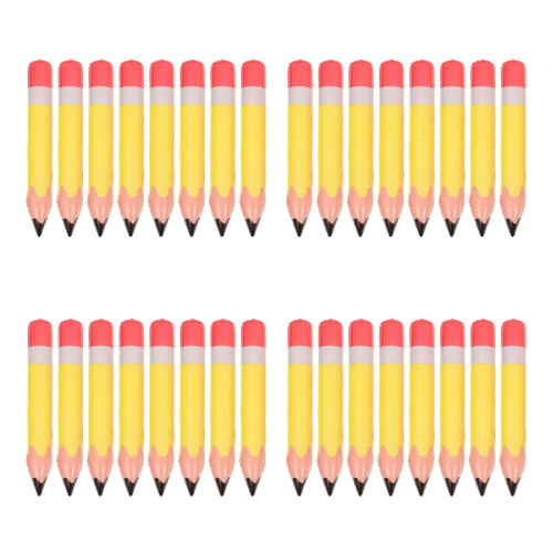 32Pcs Durable PVC Inflatable Pencil Party Decorations Yellow Classroom 2