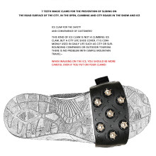 Traction Cleats Anti-Skid Traction Grips Crampons Spikes 7 Point Cleats for Footwear for Walking, Jogging, Hiking, Mountaineering Ice Snow Grips