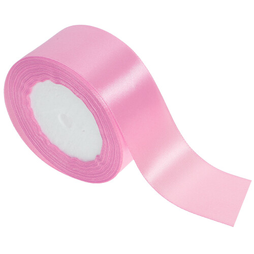 2Rolls Pink Polyester Ribbon for Party Gift Wrap & 1