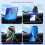 2-in-1 Auto-Rotating Folding Phone/Pad Holder, Wireless Car Mount, Compatible with iPhone & Android 4