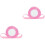 2Rolls Pink Polyester Ribbon for Party Gift Wrap & 4