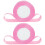 2Rolls Pink Polyester Ribbon for Party Gift Wrap & 5