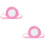2Rolls Pink Polyester Ribbon for Party Gift Wrap & 6