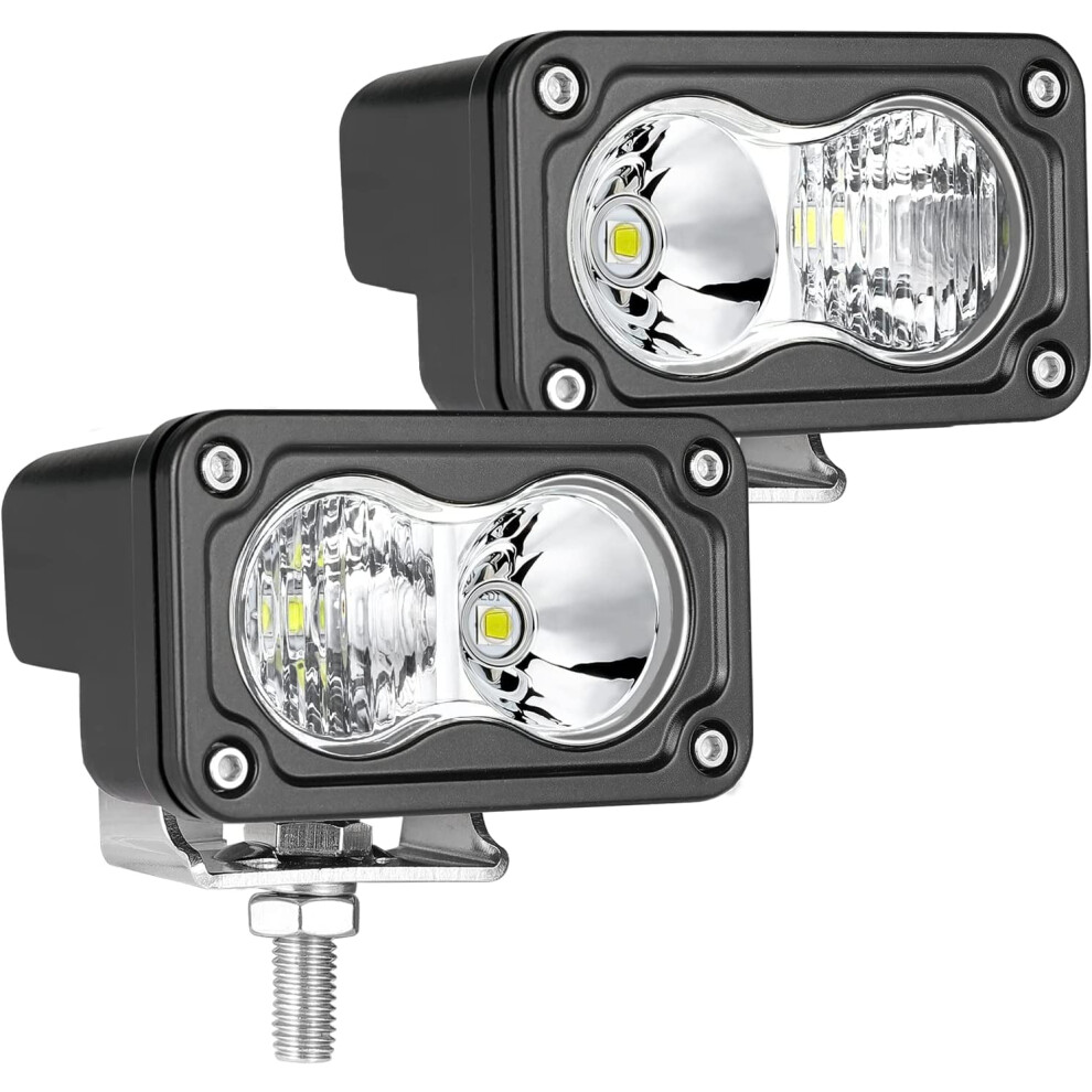 3" Led Driving Lights (2Pcs, 40W) Â Off-Road Spot/Flood Combo, Compatible With Truck, Atv, Utv, Suv, Motorcycle, Boat Yellow 9362892423161