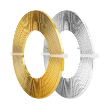 Gold Aluminum Jewelry Wire 3mm Wide 33 Feet per Roll 2 Rolls