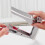 Handheld Stapler 10 Sheet Capacity Desk Stapler Heavy Duty Stapler Ergonomic Grip Labor-Saving Stapler Stapling Machine Pink 4