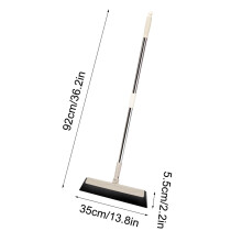 Multi-purpose Bathroom Wiper, Wet and Dry Cleaning Tool with Non-Stick Hair Design, 180 Rotation for No Dead Corners, Cleans Water Stains on Glass