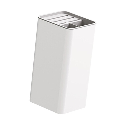 Kitchen Organizer Holder Storage Silverware Box for Flatware Peelers Whisks white