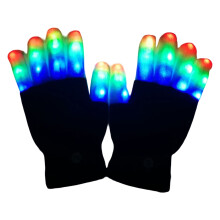 LED Gloves Adjustable Flashing Modes Rechargeable