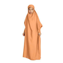 Girls Ramadan dress hooded bat sleeve panel design