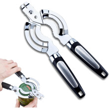 Jar Opener, Multi Jar Openers for Seniors, Stainless Steel Jar Lid Opener, Bottle Opener for Seniors with Arthritis, Weak Hands