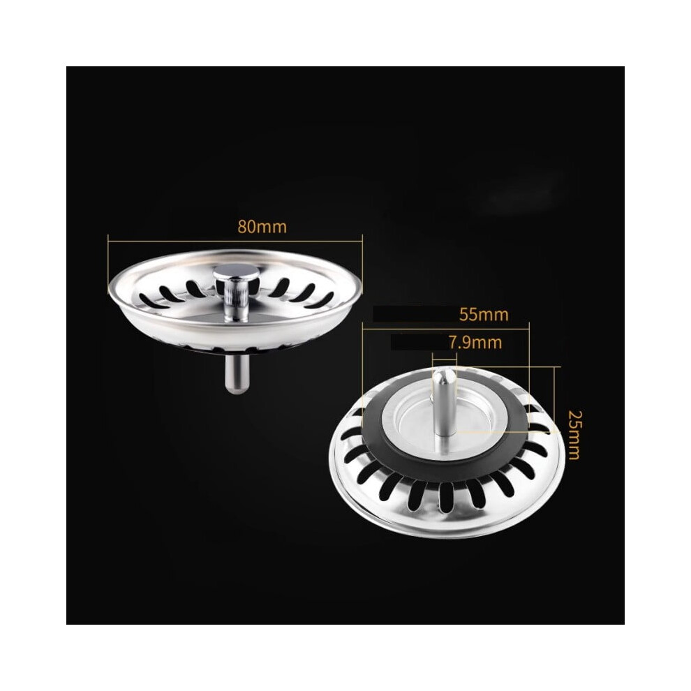 Kitchen Sink Sewer Strainer Basin Drain Stopper Stainless Steel Sink Waste Plug Filter Anti-Clog Floor Drain Kitchen Accessories 9362892423406