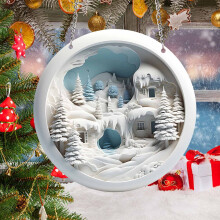 3 Pcs Christmas Tree Nativity Scene with Figurines, Christmas Holy Family Nativity Scene for Xmas Decor Gift, Tabletop Decorative Christmas Ornaments