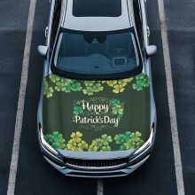 Motorhaubenabdeckung zum St. Patrick's Day – Waschbar, atmungsaktiv, schnelltrocknend, universell (100 x 150 cm), kompatibel mit den meisten