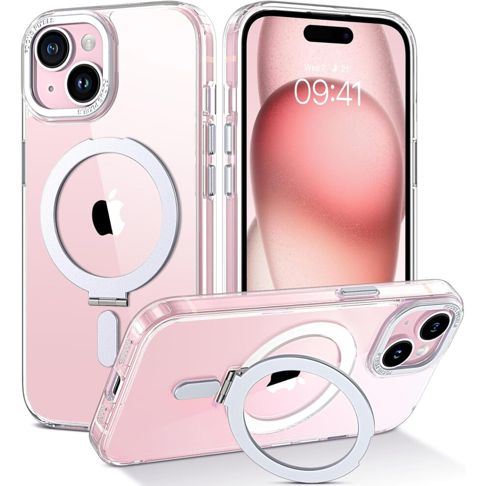 Magnetic Clear Case For Iphone 15 (6.1") – Slim, Shockproof, Invisible Stand, Compatible With Magsafe 9193271982548