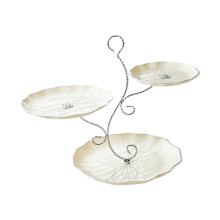 Commode à fruits à 3 étages pour comptoir de cuisine, présentoir moderne à desserts et amuse-gueules, corbeille à fruits, support pour gâteaux