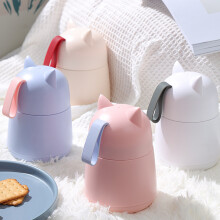 Insulated Soup Cup 450ml Blue with Foldable Spoon