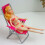 Folding Chair for Beach Lounger Miniature Simulation 4