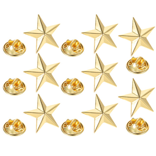 Set Mit 5 Sternförmigen Broschen Metall Für Kleidung 1