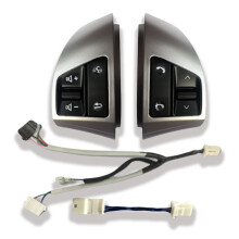 Steering Wheel Mounted Cruise Control Switch Button Kit, Fit For Hyundai Elantra 2008-2016, Cruise Control Switch Replacement-silver 8key-With wire