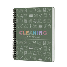 Green Annual Cleaning Schedule Book – Spiral-Bound, Pre-Formatted Daily/Weekly/Monthly Trackers for Home, Apartment, Rental